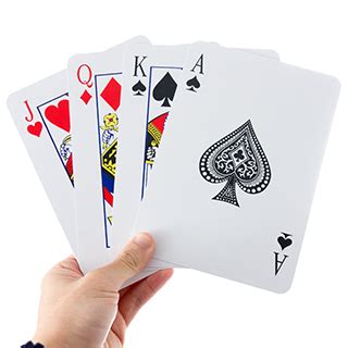 giant poster size playing cards.